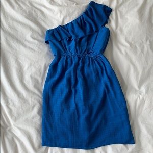 Shoshanna One Shoulder Silk Cocktail Dress